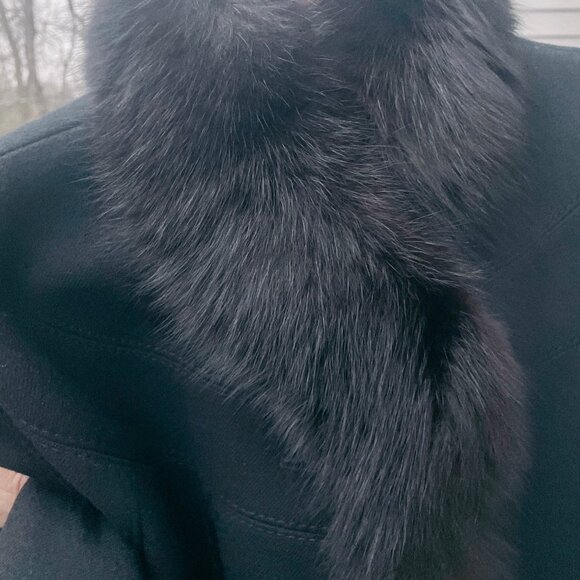 Fur-lined Vintage Wool Coat - Picture 4 of 5